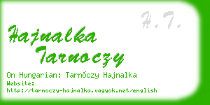 hajnalka tarnoczy business card